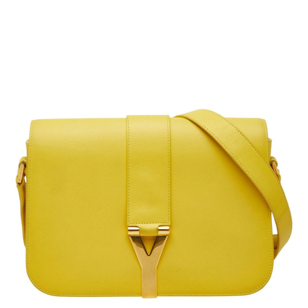 Saint Laurent Y Crossbody bag yellow leather